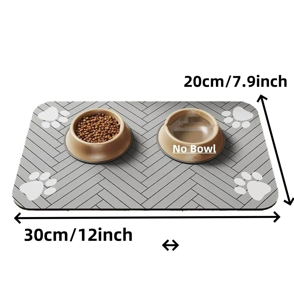 Pet Feeding Mat Waterproof Absorbent Non Slip Dog Cat