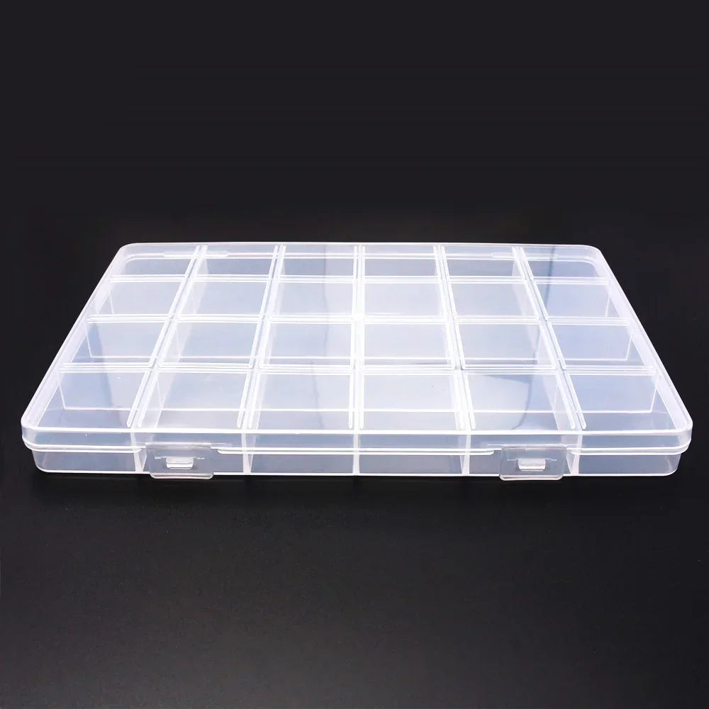 6–32 Compartment Plastic Storage Organizer Box for Beads, Jewelry & Craft Supplies