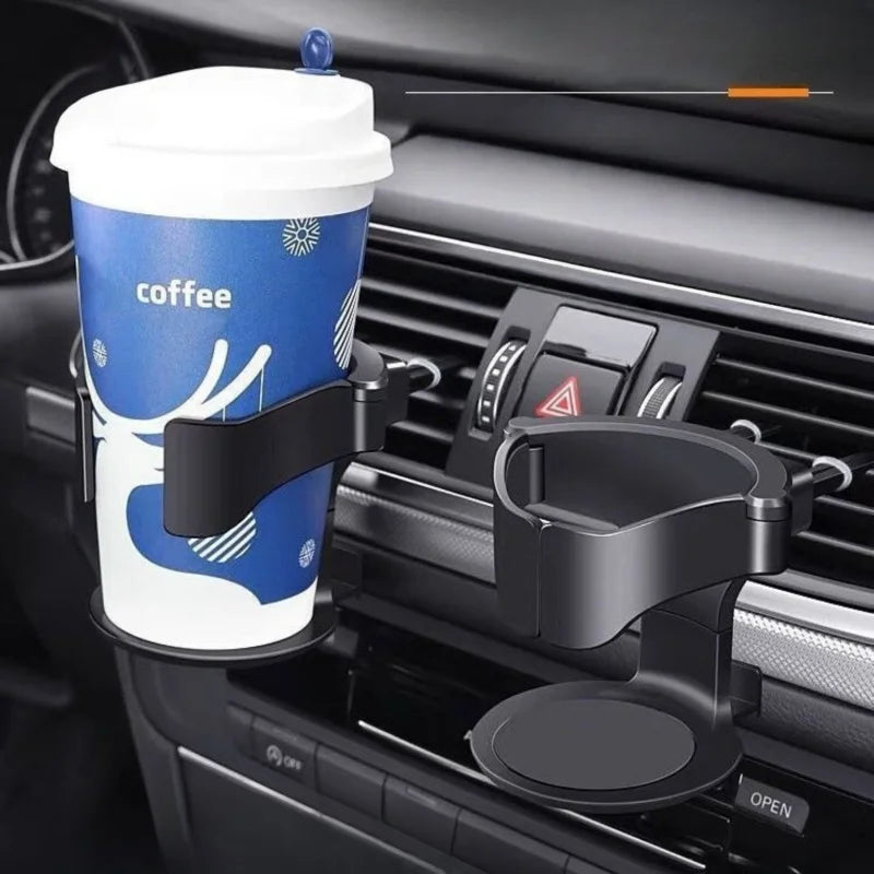 Multifunctional Car Cup Holder, Air Vent Mount Ashtray & Drink Tray, Universal Vehicle Cup Stand