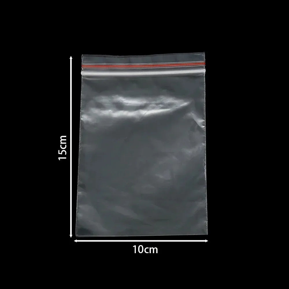 30-100pcs/bag 4*6/5*7/6*8/7*10/8*12cm Zipped Lock Reclosable Plastic Poly Clear Bags Bulk Jewelry Craft Accessory Packaging