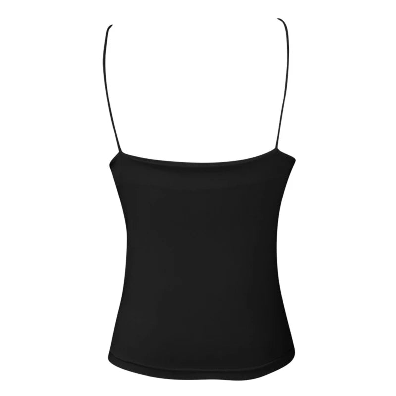 Summer Sexy Vest Women Thin V-neck Strap Camisole Top Solid Color Tank Tops Female Slim Fit Sleeveless For Ladies