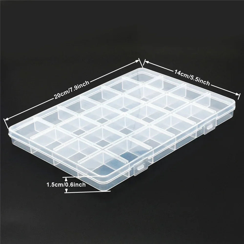 6–32 Compartment Plastic Storage Organizer Box for Beads, Jewelry & Craft Supplies