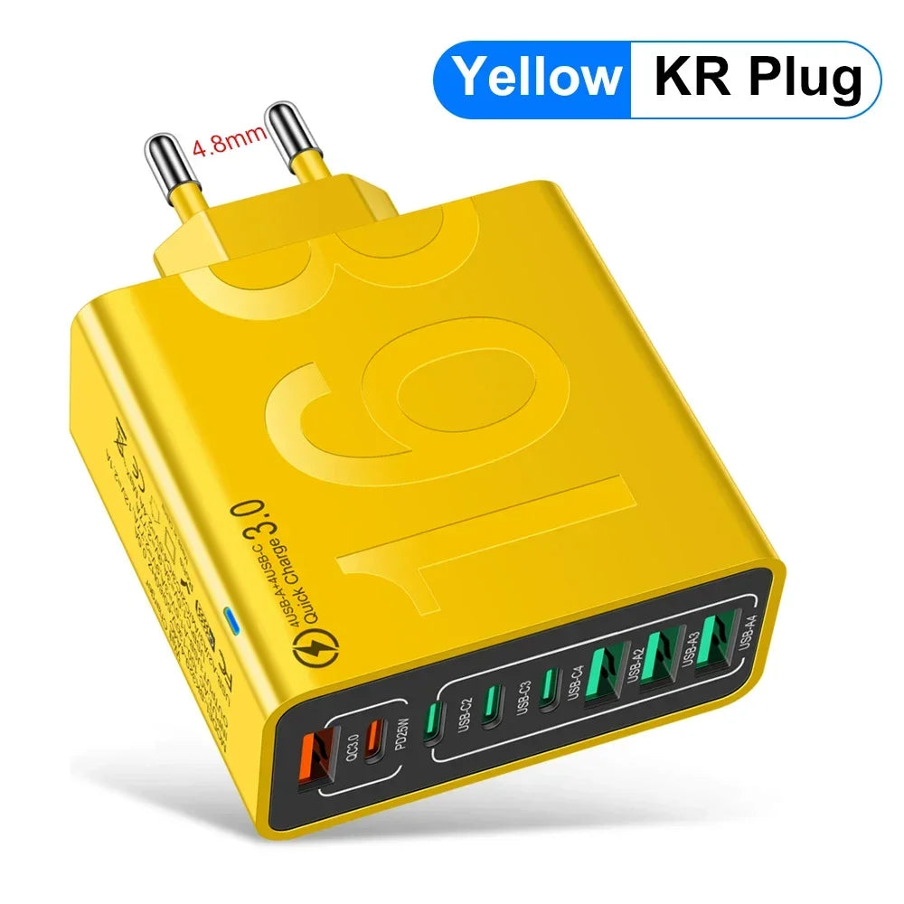 ChargeCore™ 8-Port Hub ⚡ — Fast Power for All Devices