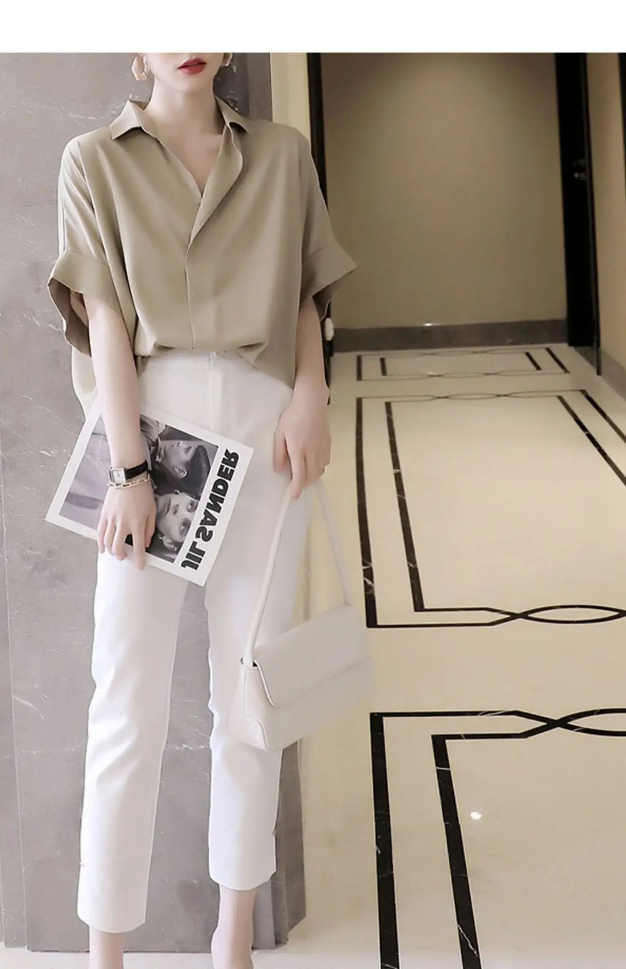Women Summer Tops Tees Sexy Vintage Blouse Chiffon Ruched Short Sleeve Shirt Ruffles T Shirts Loose Casual Tees