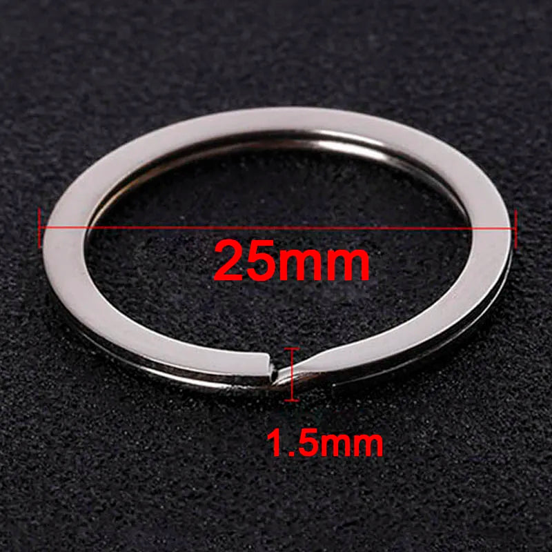 20pcs Metal Split Jump Rings Metal Hooks for DIY Keychain Pendant Making Accessory