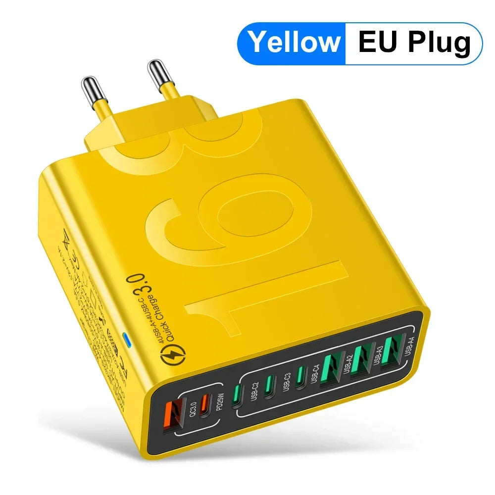 ChargeCore™ 8-Port Hub ⚡ — Fast Power for All Devices
