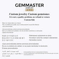 Custom Jewelry Ring Earrings Necklace Bracelet Links Custom gems are not quality issues and cannot be refunded for return