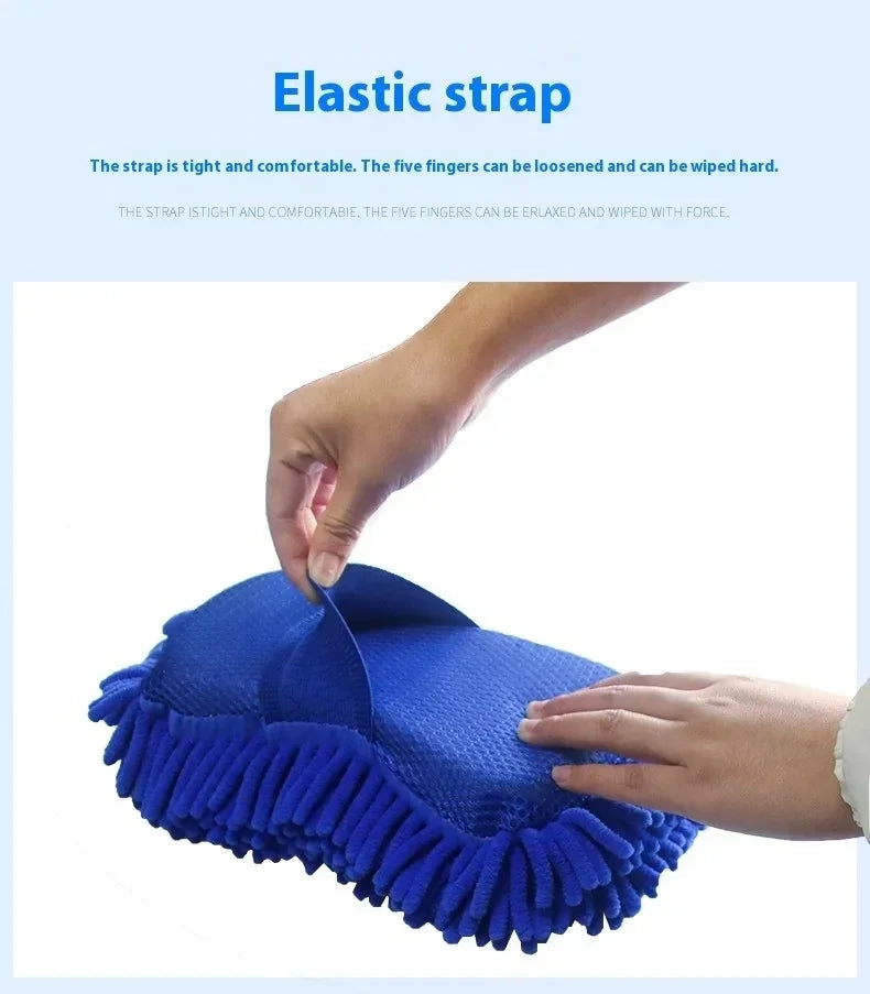 Superfiber Gloves Modeling Car Wash Sponge Clean Car Care Details Brush Clean Sponge Car Gloves Available On Both Side Auto Part
