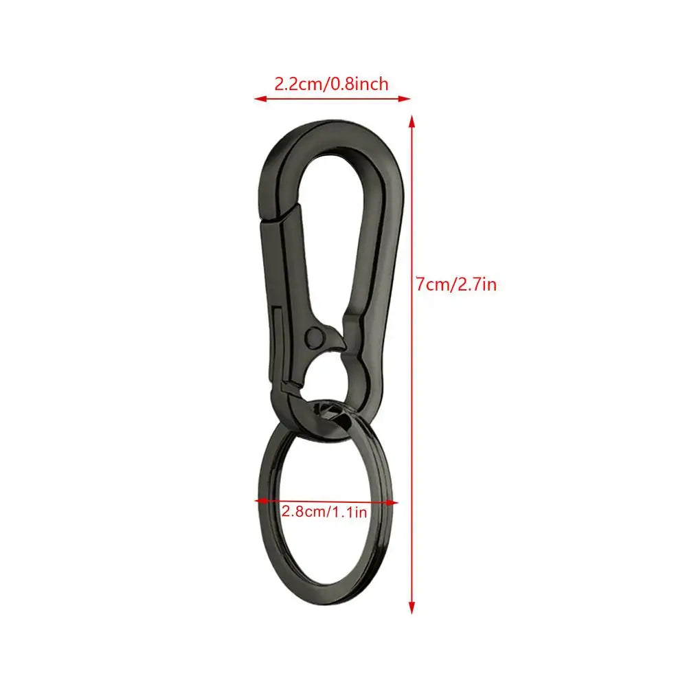 car Keychain Anti-Lost Zinc Alloy auto Key Chain With KeyRing Gourd Buckle Carabiner Keychain Car Key Ring  Hanging Buckle