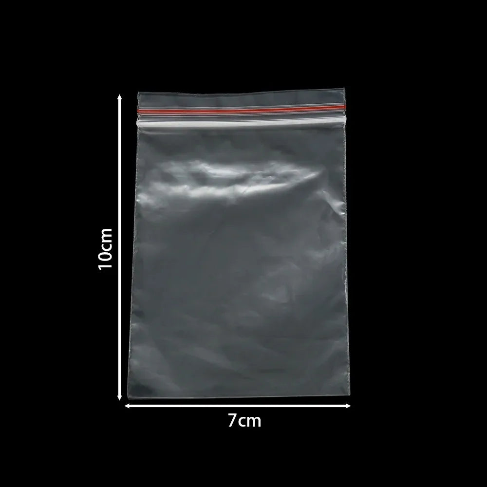 30-100pcs/bag 4*6/5*7/6*8/7*10/8*12cm Zipped Lock Reclosable Plastic Poly Clear Bags Bulk Jewelry Craft Accessory Packaging