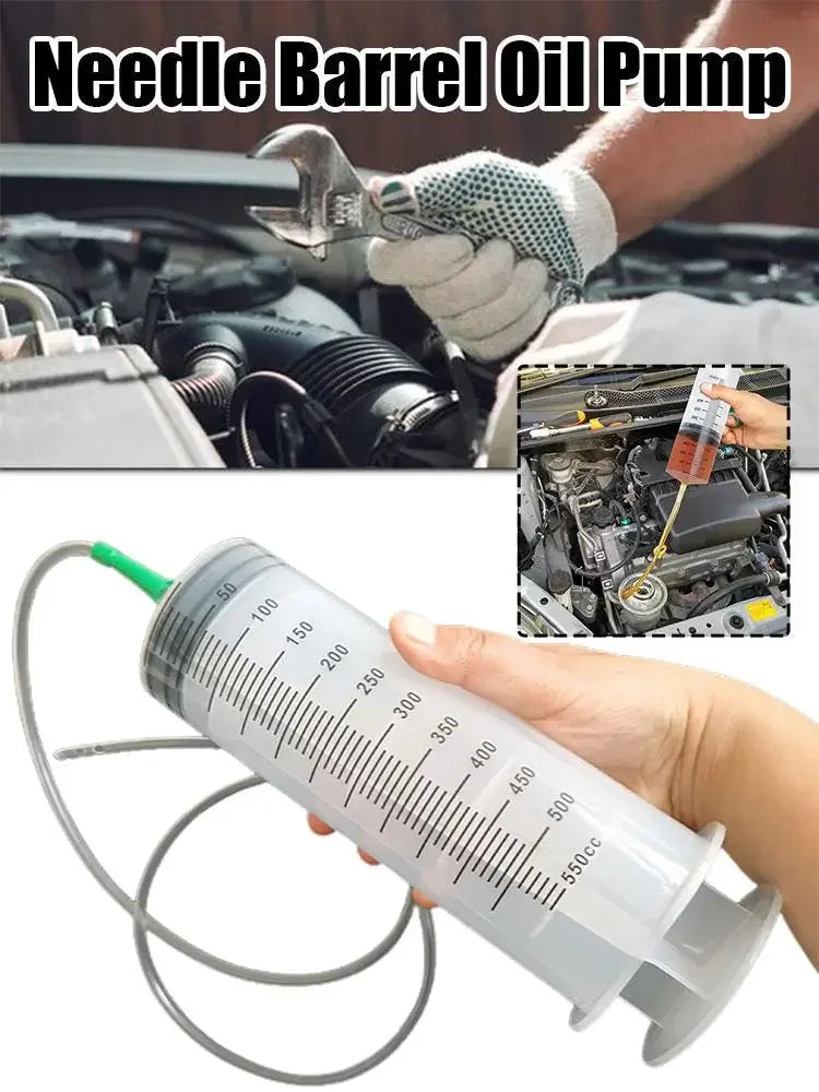 100/300/550ml Syringe Large Syringes Needle Barrel Oil Pump with Scale Oil Suction Vacuum Syringe Pistol Pump Extractor
