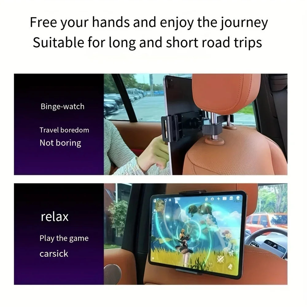 Stretchable Car Tablet Holder For Kids For iPad Air Arm Tablet Mount Headrest Stand For Car Backseat,Travel Road Trip Essentials