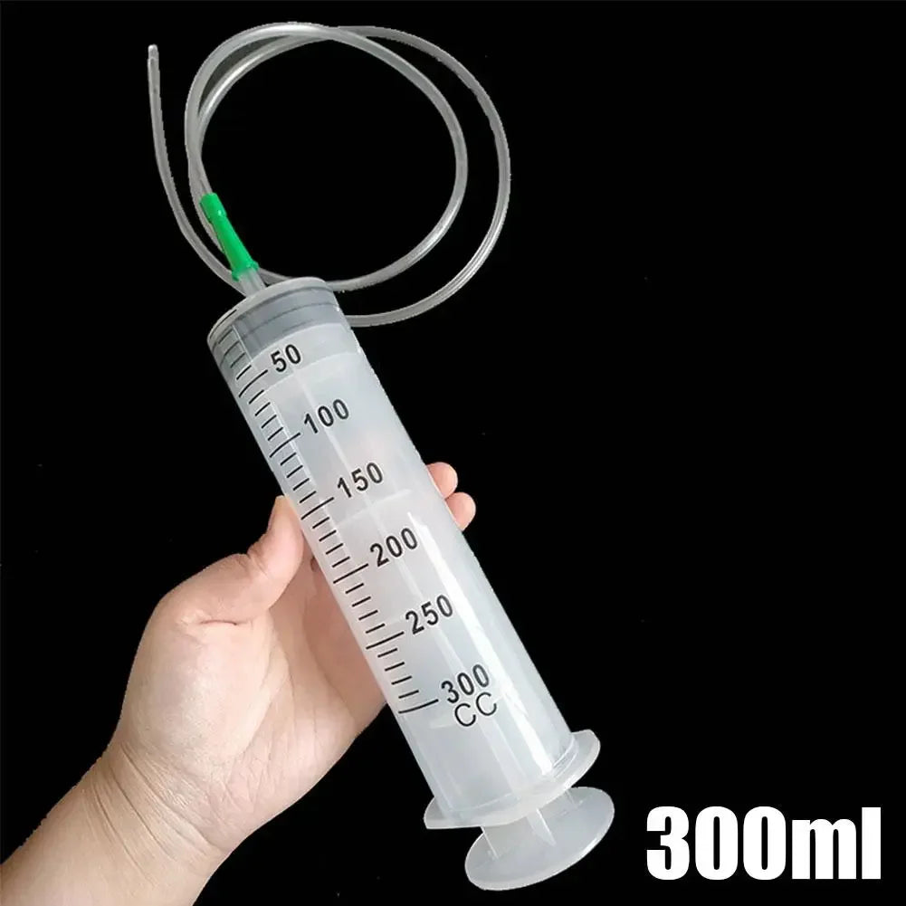 100/300/550ml Syringe Large Syringes Needle Barrel Oil Pump with Scale Oil Suction Vacuum Syringe Pistol Pump Extractor