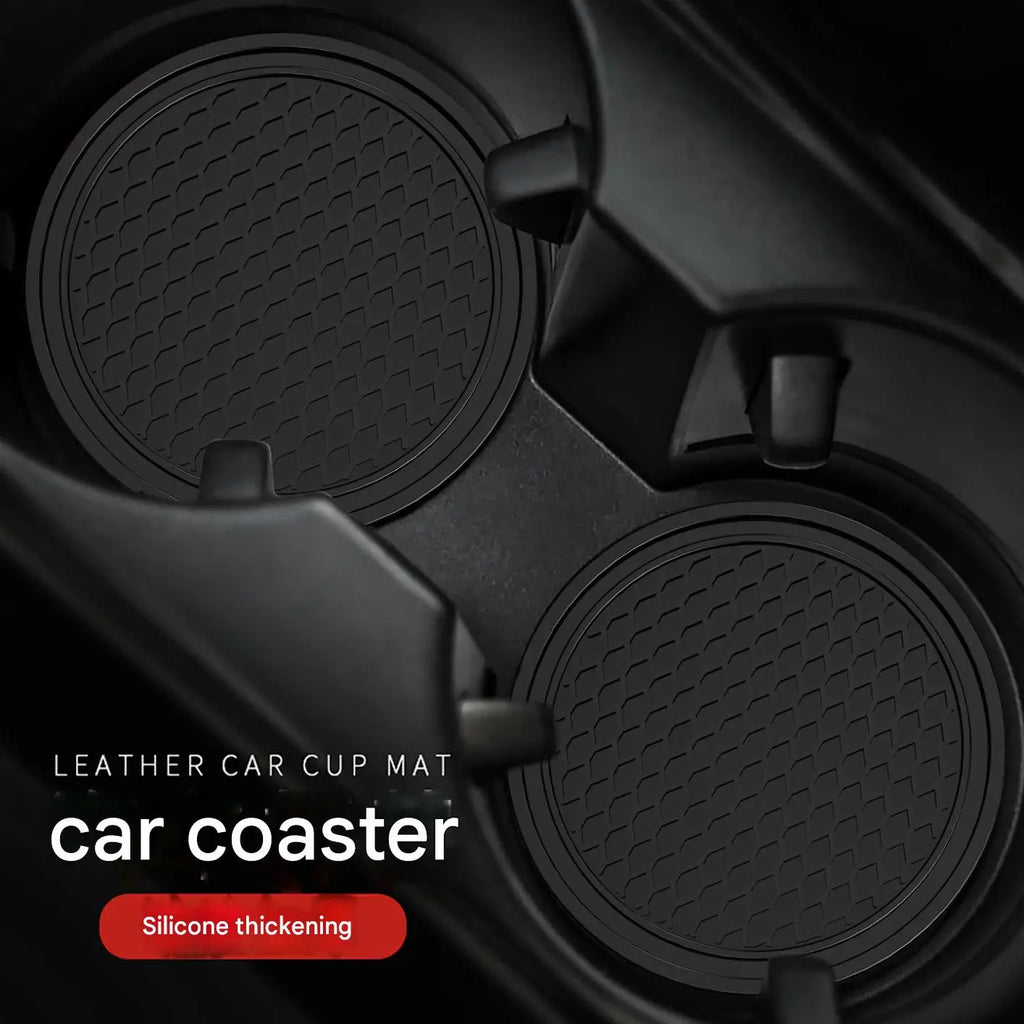 2 pcs Black Car Auto Cup Holder Anti Slip Insert Coasters Pads Interior Accessories For Most Cups Accessories