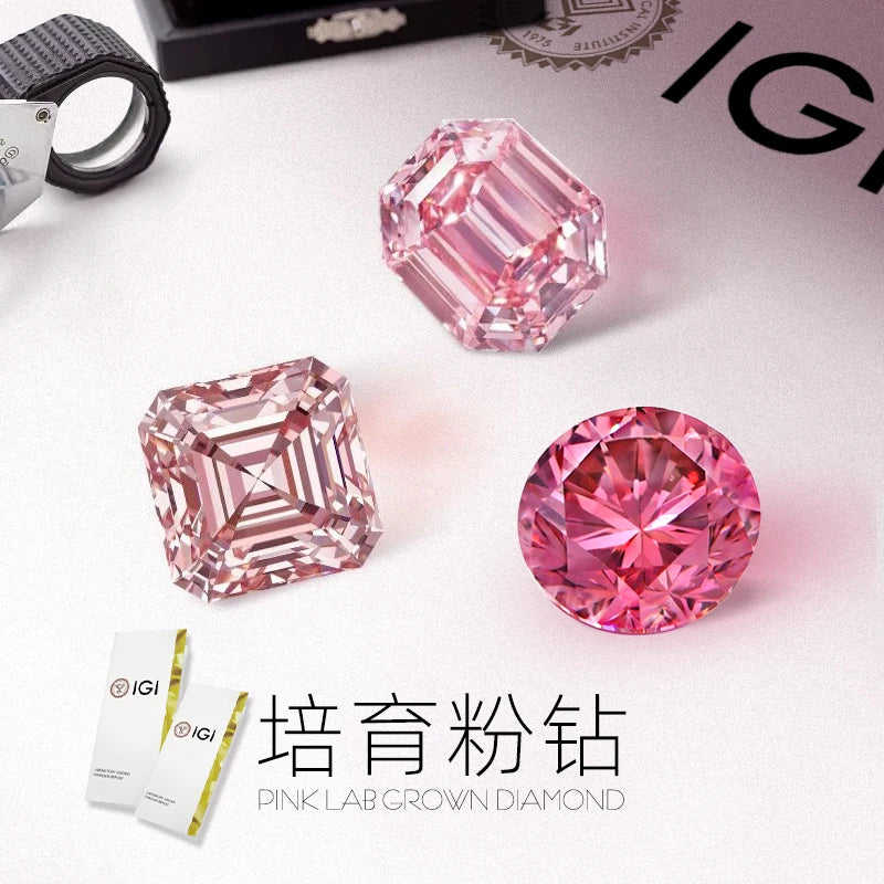 Limited-time 50% off on With IGI certificates Fancy Pink lab grown diamond 7ct 8ct 9ct 10ct 20ct 30ct CVD Color Diamonds